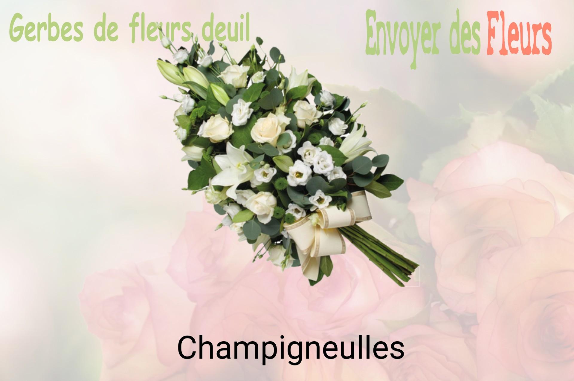 Gerbe de fleurs de deuil livrée à Champigneulles